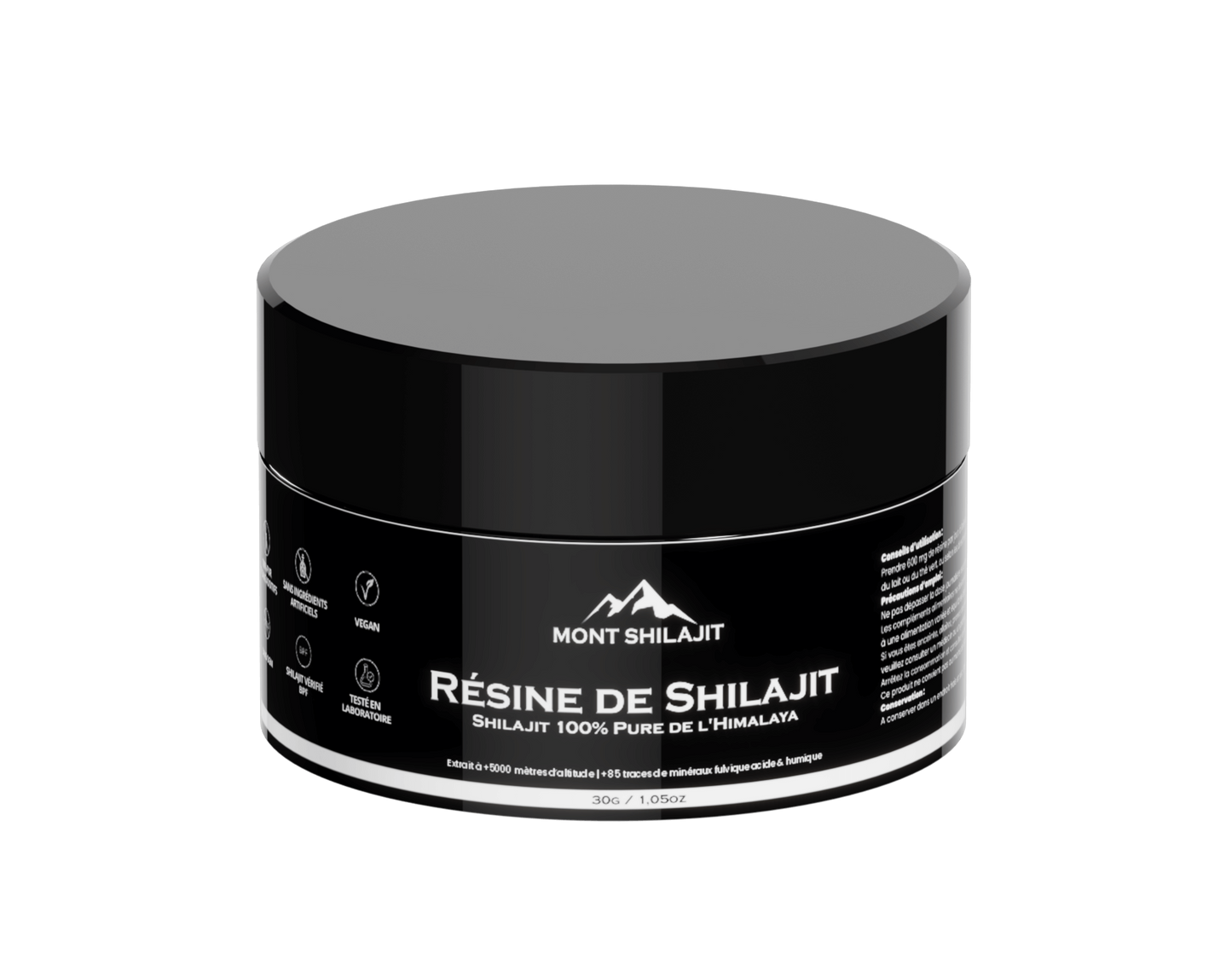 Shilajit pure d'Himalaya Résine Bio 100% Naturelle